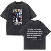 Vintage Liam Print Black Washed T-Shirt